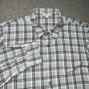 James Perse Shirt Mens 2 Standard Flannel Plaid Button Down Casual Luxury